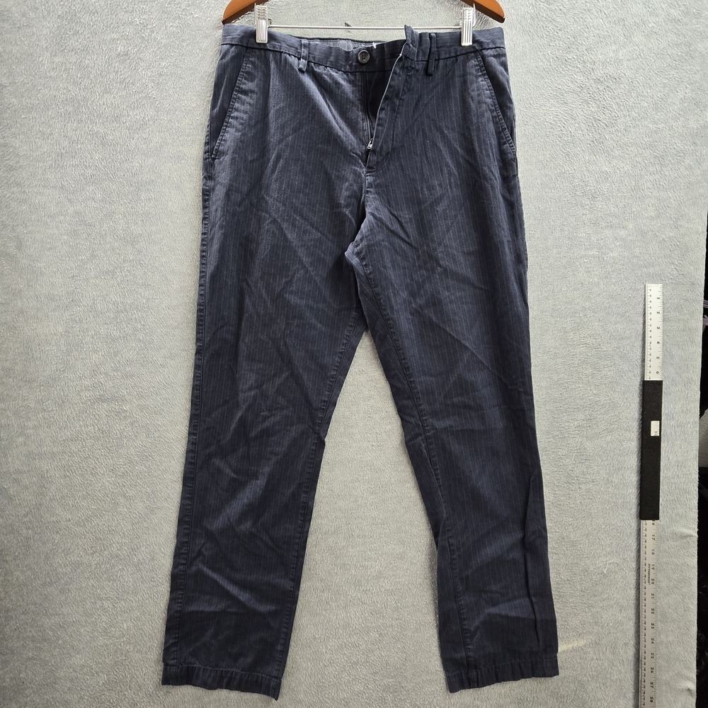 Banana Republic Men Pants 34X34 Navy Striped Chino Kentfield Pant Stripe